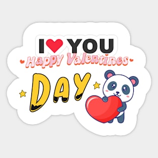 I LOVE YOU HAPPY VALENTINES DAY Sticker